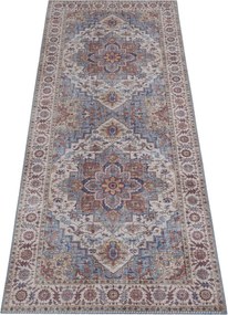 Dywan klasyczny orientalny Asmar cyjan niebieski 80 cm x 200 cm