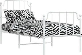 Białe metalowe łóżko industrialne 80x200 cm E7-G73