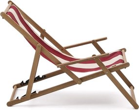 Czerwony drewniany leżak ogrodowy Vilara – Kave Home