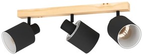 Czarno-naturalna lampa punktowa 5x48 cm BATALLAS – EGLO