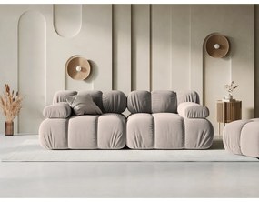 Jasnobrązowa aksamitna sofa modułowa 188 cm Bellis – Micadoni