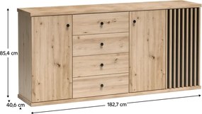 Komoda KOLI C-20, dąb artisan