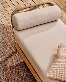 Sofa ogrodowa z litego drewna akacjowego w naturalnym kolorze Catalina – Kave Home