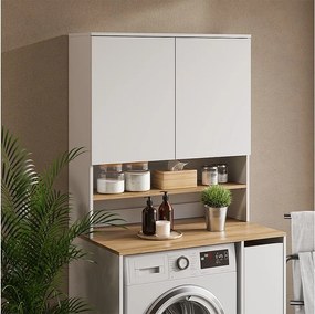 Szafka na pralkę biały/artystyczny 93.6x29x100.4 viktor