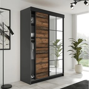 Szafa Przesuwna LAMARO 138 Grafit/Old Style