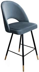 Hoker niski ISKAR BL VELVET GOLD ciemno szary ATOS