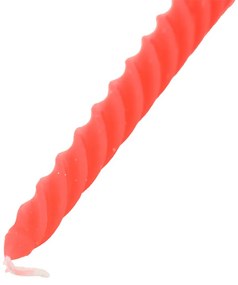 Świece stołowe TWIST zestaw 4 szt., czerwone