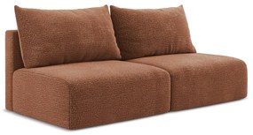 Ceglasta rozkładana/ze schowkiem sofa 216 cm Kalena – Makamii