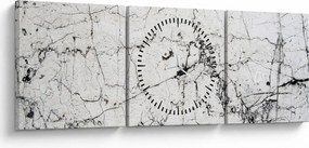 Obraz - Ściania (z zegarem) (90x30 cm)