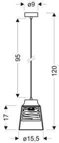 Czarna lampa wisząca ze szklanym kloszem Fresno – Candellux Lighting