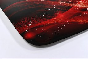 Antypoślizgowy dywanik łazienkowy Antypoślizgowy dywanik łazienkowy Czerwona abstrakcja