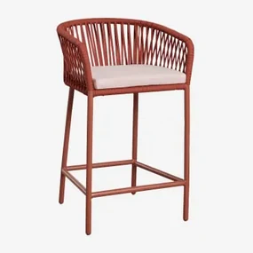 Zestaw 4 Wysokich Stołków Arhiza Dachówka Red Roof & ↑65 Cm - Sklum