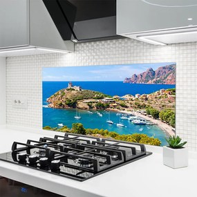 Szkło do Kuchni na Ścianę Rajska Zatoka U Podnóża Gór