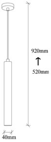 Czarna lampa wisząca z metalowym kloszem ø 4 cm Best – Opviq lights