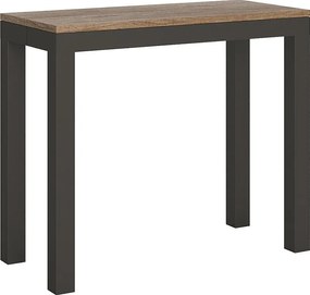 Konsola rozkładana 90x40/300 cm Everyday Evolution Dąb naturalny rama w kolorze Antracytu