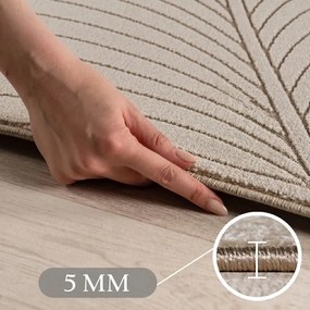 Dywan uniwersalny Nova 3D Liść beżowy 80 cm x 150 cm