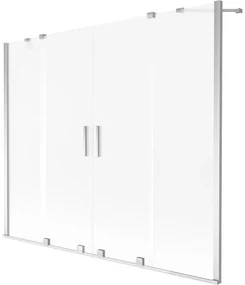 Mexen Velar Duo parawan nawannowy 2-skrzydłowy rozsuwany 170 x 150 cm, szron, chrom - 896-170-000-32-01