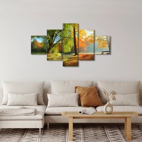 Obraz - Spokojny jesienny krajobraz (125x70 cm)