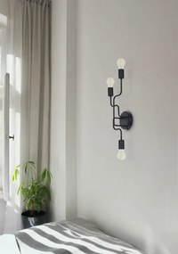 Czarny industrialny kinkiet bez kloszy - A730-Imerix