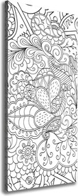 Foto obraz na płótnie pionowy Tło Zentangle