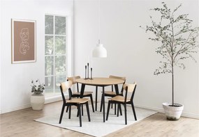 Okrągły stół z nierozkładanym blatem w kolorze drewna Roxby 105 cm