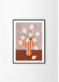 Plakat 30x40 cm White Flowers in Striped Vase – Frankie Penwill – The Poster Club