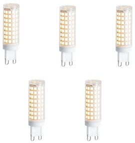 Set van 5 G9 dimbare LED lampen 5.5W 500 lm 3000K