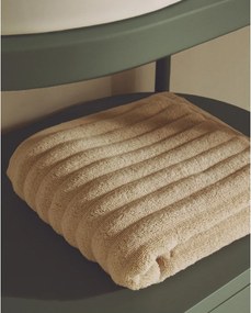 Beżowy bawełniany ręcznik kąpielowy frotte 70x140 cm Navira – Kave Home