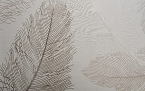 Dywan nowoczesny 3D Anett piórka beżowy 200 cm x 290 cm