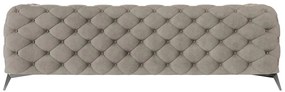 Szarobeżowa aksamitna sofa 243 cm Chelsea – Ropez