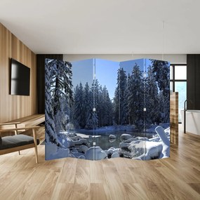 Parawan - Śnieżny las (210x170 cm)