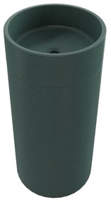 Umywalka betonowa wolostojąca bez otworu na baterię DELIS | Różne kolory : Kolor - Oliwkowy, Podłączenie syfonu - Do podłogi