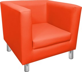 Fotel Monaco tkanina Eko-skóra : Kolor nogi - Chrom, Kolor tkaniny - EKO-SKÓRA - 20D, Wysokość nogi - 15 cm