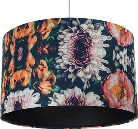 Czarna lampa wisząca z motywem kwiatów - S380 M1-P79