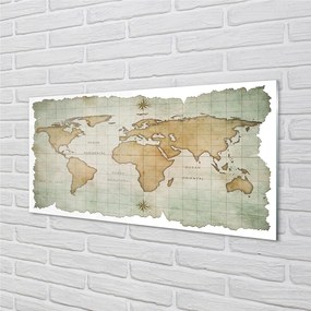 Szklany Panel Kartograficzna Wizja Świata