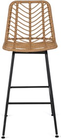 Hoker Rattanowy JERRY Ogrodowy Krzesło Barowe Boho