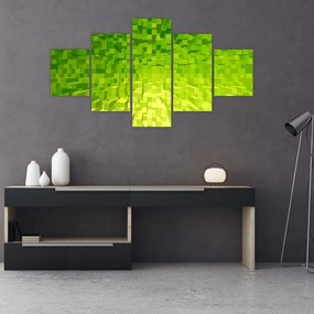 Obraz żółto-zielonych kostek (125x70 cm)