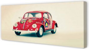 Obraz na płótnie Retro Auto w Kwiaty