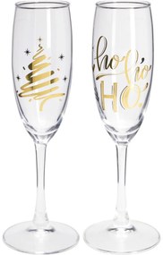 Zestaw 2 kieliszków do szampana Golden Xmas 190 ml