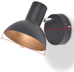 Czarno-złote regulowane kinkiety 2 sztuki - 20X EX116 B3-L11