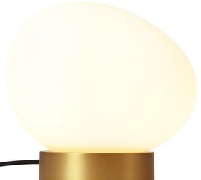 Designerska lampa stołowa mosiężna ze szkłem opalowym - SallyDesignerski Oswietlenie wewnetrzne