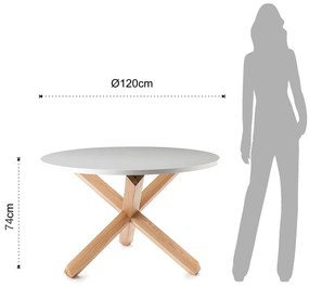 Okrągły stół ø 120 cm Frisia – Tomasucci