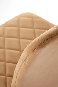 Pikowane krzesło do jadalni K525 Halmar z tkaniny velvetowej