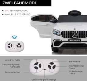 Mercedes-Benz Elektryczny Samochód Dla Dzieci Z Pilotem MP3 Bezpieczny Dla 3-8 Lat Dostępny w Czarnym i Białym | Aosom PL