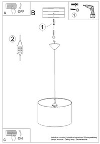 Lampa wisząca JEDNOROŻEC 40 biała SOLLUX  LIGHTING
