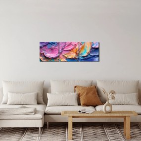Obraz - Malarstwo olejne (z zegarem) (90x30 cm)