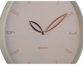 Zegar ścienny Karlsson 6012WG design beżowy, średnica 40 cm