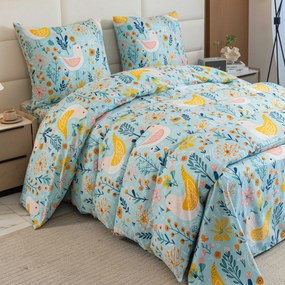 PrzytulneMieszkanie.pl PrzytulneMieszkanie.pl Pościel z mikrofibry SPRING TWEET kolorowa Rozmiar pościeli: 2 szt 70 x 90 cm | 200 x 220 cm