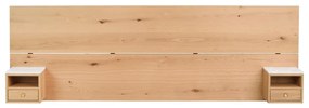 Zagłówek z litego drewna dębowego w naturalnym kolorze 240x79 cm Whitmore – Rowico