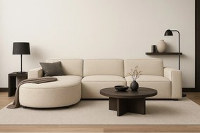 Narożnik modułowy Cursal B lewostronny – sofa narożna 282 × 166 cm, kremowy Raven 24, nowoczesny design